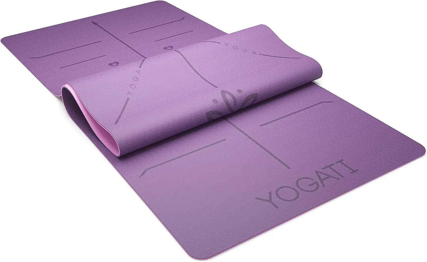 YOGATI - Yogamatte, Rutschfest Und Dick, Yogamatte Mit Punkten Zur Körperausrichtung, Sportmatte Für Erwachsene Und Kinder, Ideal Für Pilates Und Fitness. Yoga Matt