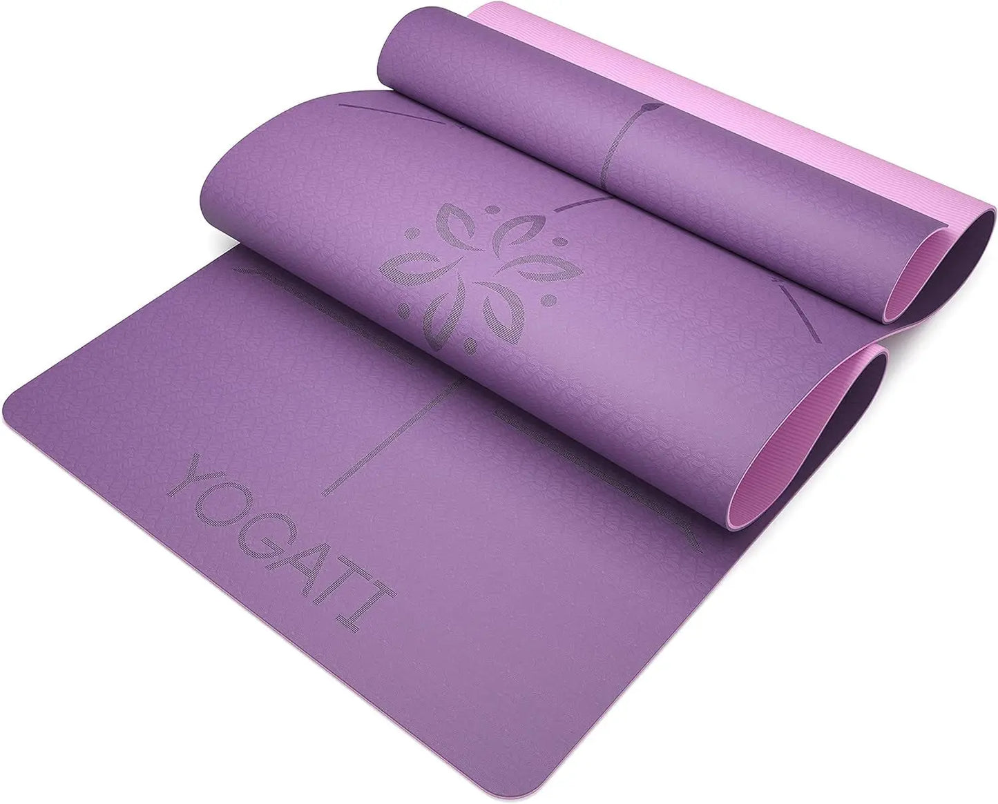 YOGATI - Yogamatte, Rutschfest Und Dick, Yogamatte Mit Punkten Zur Körperausrichtung, Sportmatte Für Erwachsene Und Kinder, Ideal Für Pilates Und Fitness. Yoga Matt