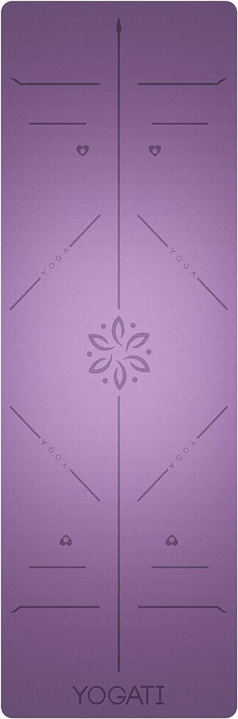 YOGATI - Yogamatte, Rutschfest Und Dick, Yogamatte Mit Punkten Zur Körperausrichtung, Sportmatte Für Erwachsene Und Kinder, Ideal Für Pilates Und Fitness. Yoga Matt